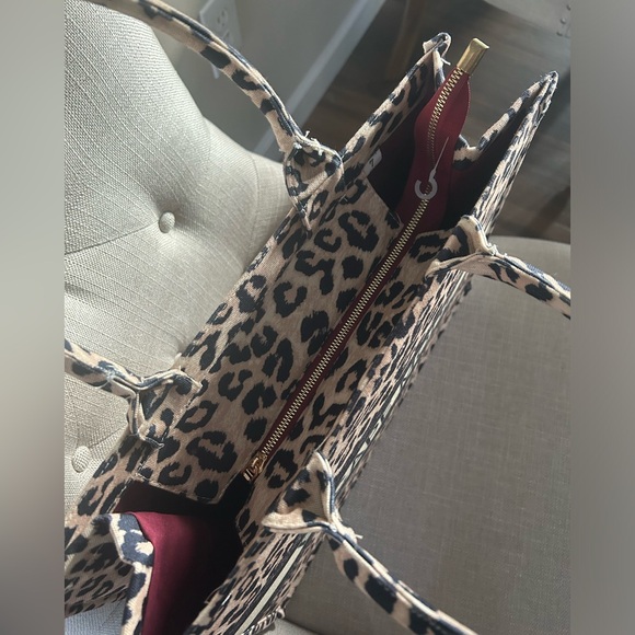 NEW Escape Mode Leopard Print Canvas Tote Bag - Picture 5 of 10